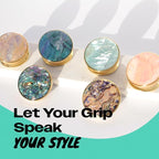 OnTheGrip Cute Natural Seashell Design Round Shape Collapsible Mobile Phone - Image 3