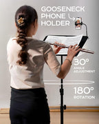 Projector Tripod Stand, Height Adjustable 27" to 62" & Floor Projector Stand - Image 6