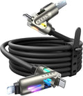 LISEN 240W USB-C Charge Cable, Soft USB C Cable, 4 in 1 Charging Cable by Lisen