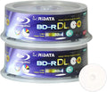 50 Pack Ridata Blu-ray BD-R DL Dual Layer 6X 50GB White Inkjet Hub Printable by Ridata+PRO