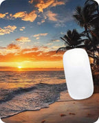 Sunset Beach Mouse Pad, Square Mousepad, Waterproof Mouse Mat Non-Slip Rubber by CANFLASHION