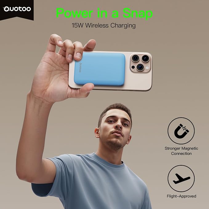 2025 Magnetic 15W Power Bank for iPhone, 5000mAh Magsafe Battery Pack - Image 2