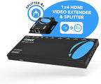 OREI 4K 1x4 HDMI Extender Splitter Over CAT6/7 Ethernet Cable Up to 4K@30Hz - Image 3