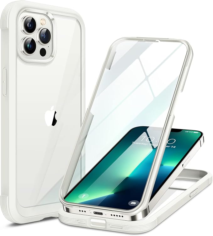 Miracase Glass Case for iPhone 13 Pro Max 6.7 inch, Upgrade Full-Body Clear by Miracase