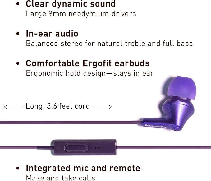 Panasonic ErgoFit Wired Earbuds - Image 2