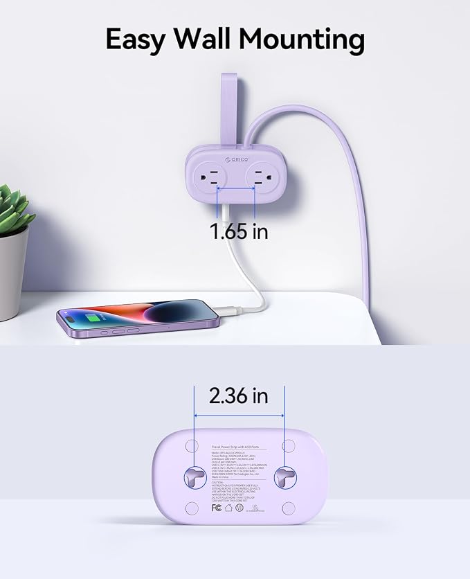 ORICO Purple Travel Power Strip PD20W - Image 8