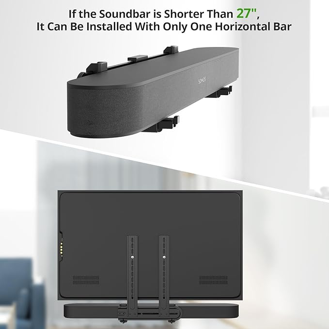 USX MOUNT Universal Soundbar Mount, Sound Bar TV Bracket - Image 7