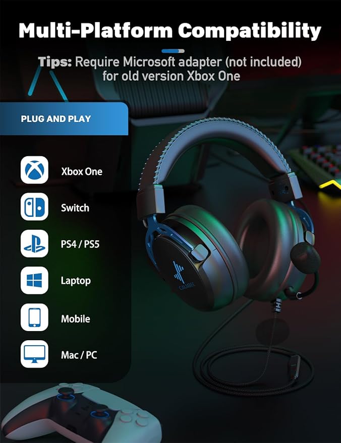 DEEBOX Gaming Headset for PC, Gaming Headphone - Image 5