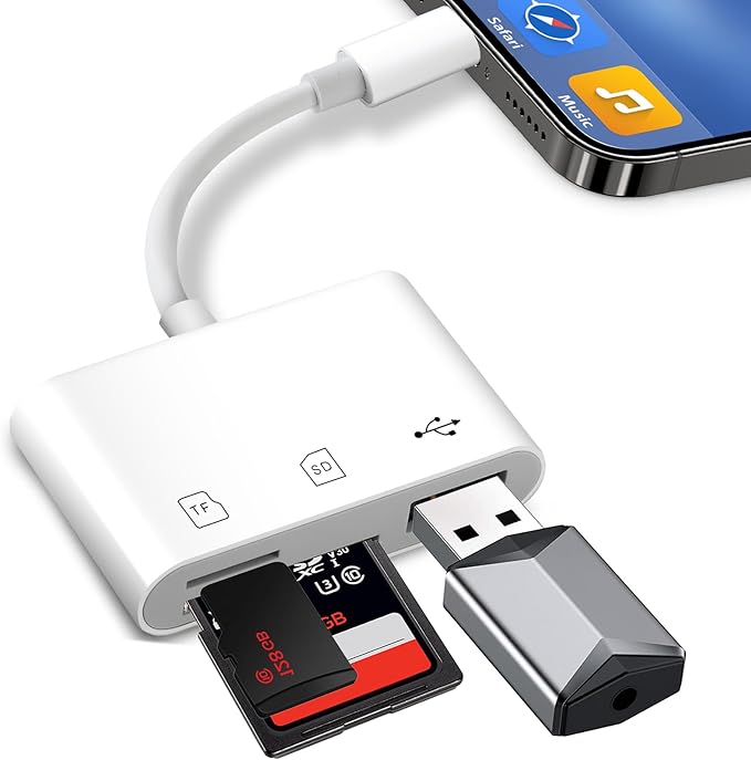 SD Card Reader for iPhone iPad, ADRUDY SD Card Reader by ADRUDY