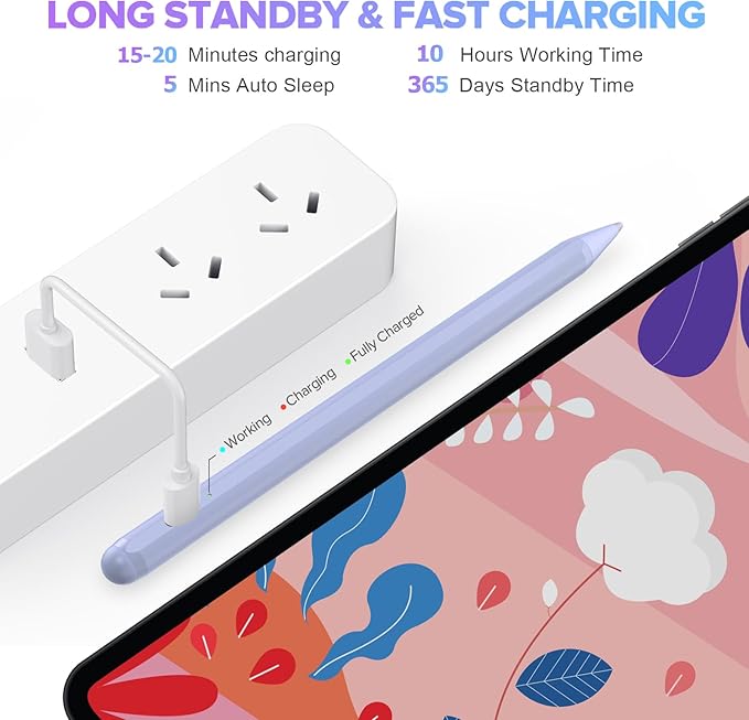 Stylus Pen for iPad 6th-11th Generation-2X Fast Charge Active Pencil Compatible - Image 6