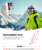 Viozon Portable Selfie Stick, Lightweight Extendable Stainless Steel Tube - Image 3