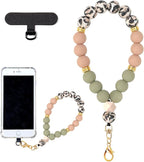 Marble Silicone Beaded Phone Wrist Strap, Cellphone Lanyard by VicHunHo