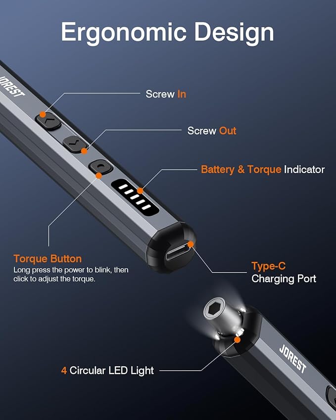 JOREST Mini Electric Screwdriver, Precision Set - Image 2
