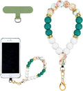 Marble Silicone Beaded Phone Wrist Strap, Cellphone Lanyard by VicHunHo