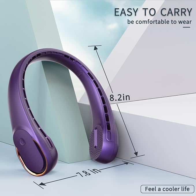 Portable Neck Fan, Neck Fans for Men, 4000 mAh Rechargeable Personal Fan - Image 6