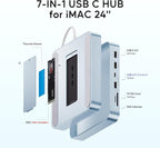 USB C HUB for iMac 24 inch 2021/2023/2024, PULWTOP USB Hub Adapter iMac - Image 3