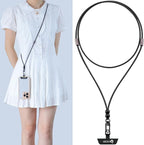 cell phone lanyard Detachable Phone Chain Strap Leather 2-in-1 Wristlet Phone - Image 7
