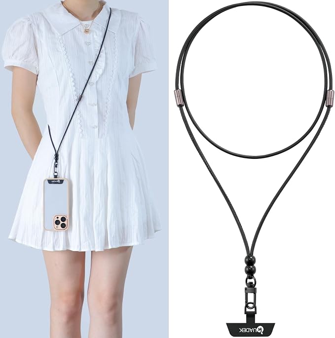cell phone lanyard Detachable Phone Chain Strap Leather 2-in-1 Wristlet Phone - Image 7