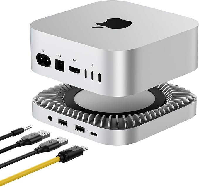 40Gbps Aluminum Hub & Stand for New M4/M4 Pro Mac Mini by RayCue