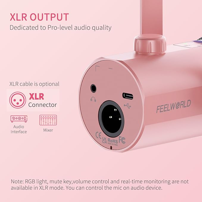 FEELWORLD PM1 XLR USB Dynamic Microphone Gifts - Image 3