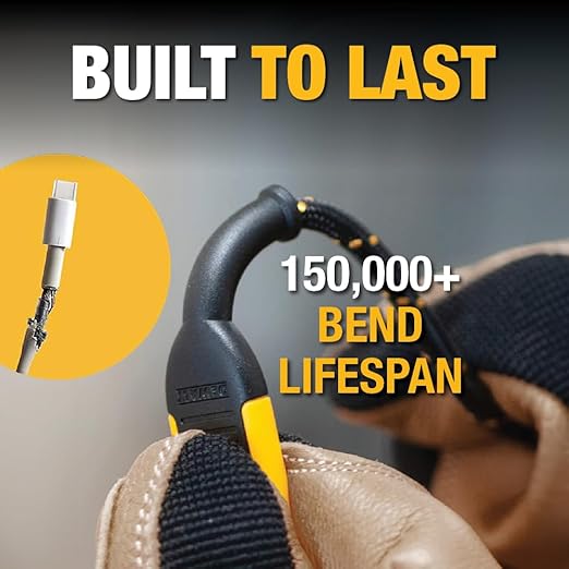 DEWALT Heavy Duty USB A to Lightning Cable Durable iPhone Charger, Lightning - Image 6