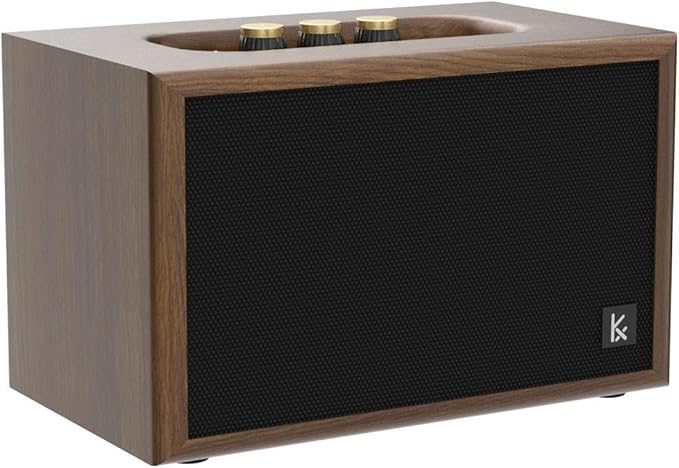 Retro Wooden Bluetooth Speaker, KONEX 40W Vintage Portable Wireless Speaker - Image 4