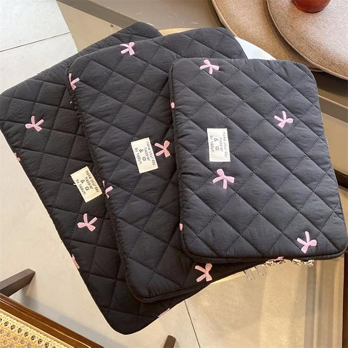 Cute Bow Graphic Carrying Laptop Bag Y2K Preppy Laptop Sleeve Case Bag Kawaii - Image 3