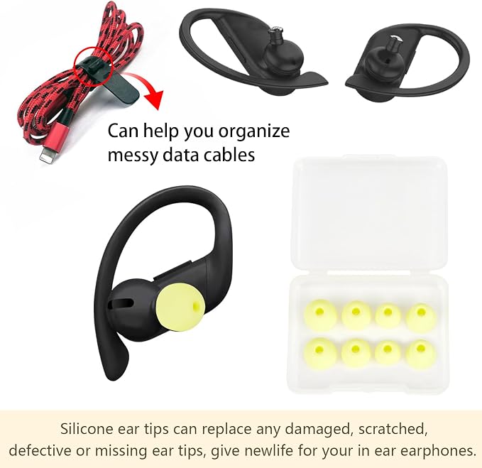 Earbud Replacement Tips Silicone Earbud Tips Ear Tips Compatible - Image 4