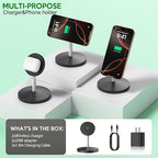 2Pack Magnetic Wireless Mag-Safe Charger Stand, Long 6FT USB C Cable + USB C - Image 4