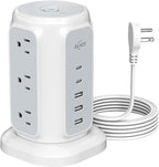 AiJoy Flat Plug Power Strip Tower by AiJoy