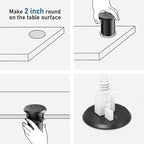 Desktop Power Grommet 2 inch Hole, PD 30W USB C Fast Charging Station, Ultra - Image 6