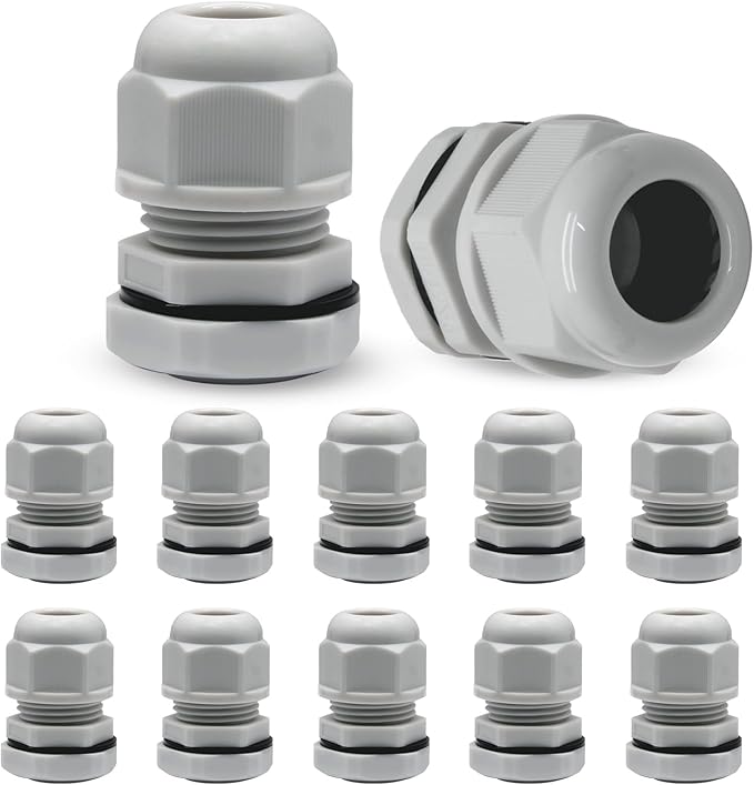 12 Pcs 1/2" NPT Nylon Cable Glands by Kyuionty