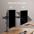 ErGear Dual Monitor Stand, Heavy Duty Adjustable Monitor Desk Mount - Image 4