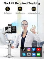 Gimbal Stabilizer for Video Recording, Smartphone 3-Axis Smartphone Gimbal - Image 3