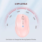 TECKNET Bluetooth Mouse, 4800 DPI Wireless Mouse, 2-Year Battery 6 Adjustable - Image 2