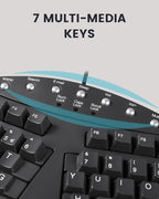 Perixx PERIBOARD-512B Wired Ergonomic Keyboard - Image 6