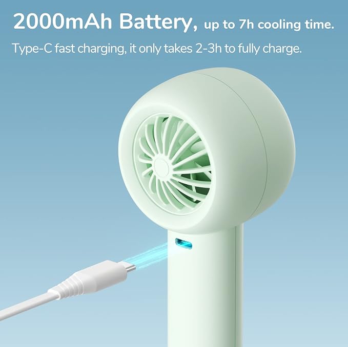 JISULIFE Mini Portable Fan-Bladeless Safe Design, Powerful Turbo Handheld Fan - Image 5