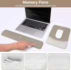 MOSISO Wrist Rest Support for Mouse Pad&Keyboard Set, Rectangular Ergonomic - Image 4