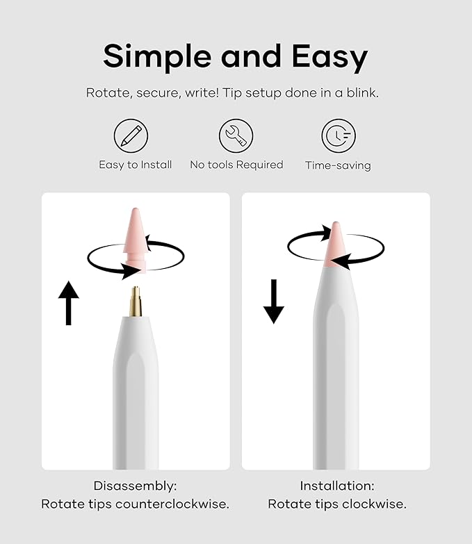 Replacement Pencil Tips for Apple Pencil Pro, Pen Tips for Apple Pencil 2nd - Image 3