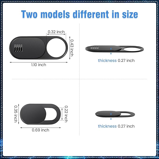 Laptop Camera Cover Slide, 3 Large+3 Small Ultra Thin Webcam Cover - Image 4