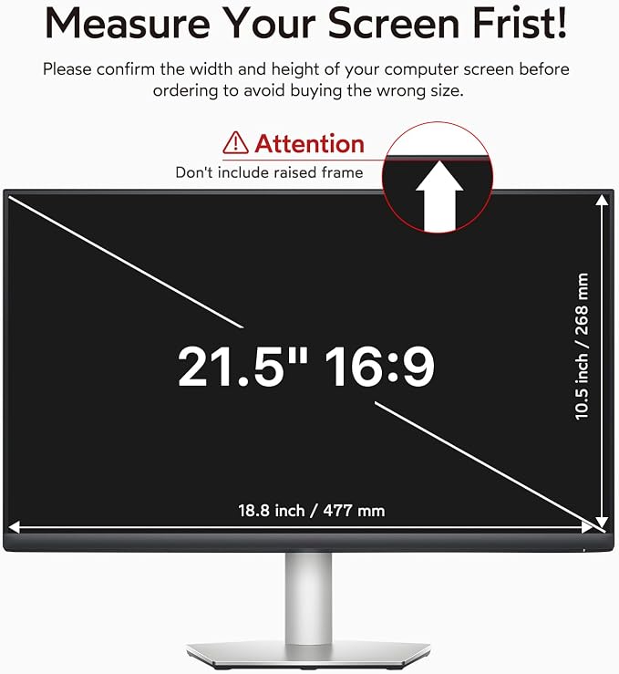 BERSEM 21.5 Inch Monitor Computer Privacy Screen Filter - Image 6