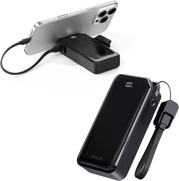 iWALK Portable Charger, Ultra Small 10, 000mAh 30W PD Power Bank, USB C in&Out by iWALK