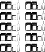 10 Pack SIM Card Adapter Kit, 4 in 1 Nano Micro Standard Converter Kit by CKANDAY