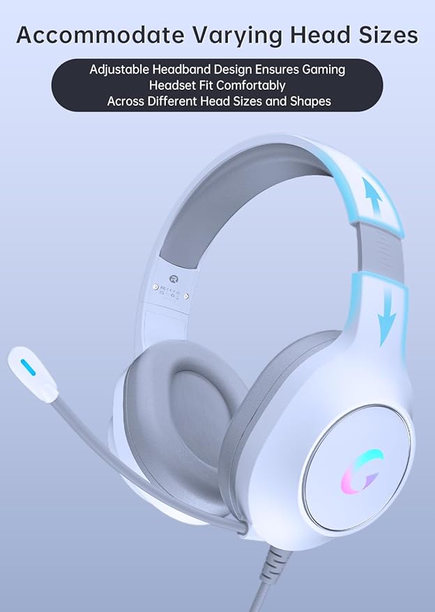 CM7002 Gaming Headset for PS5, Xbox Series, Surround Sound RGB Gaming Headphones - Image 8