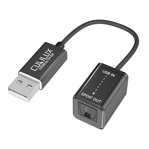 Cubilux USB A to TOSLINK Optical Audio Adapter, Unidirectional USB Type A to by Cubilux