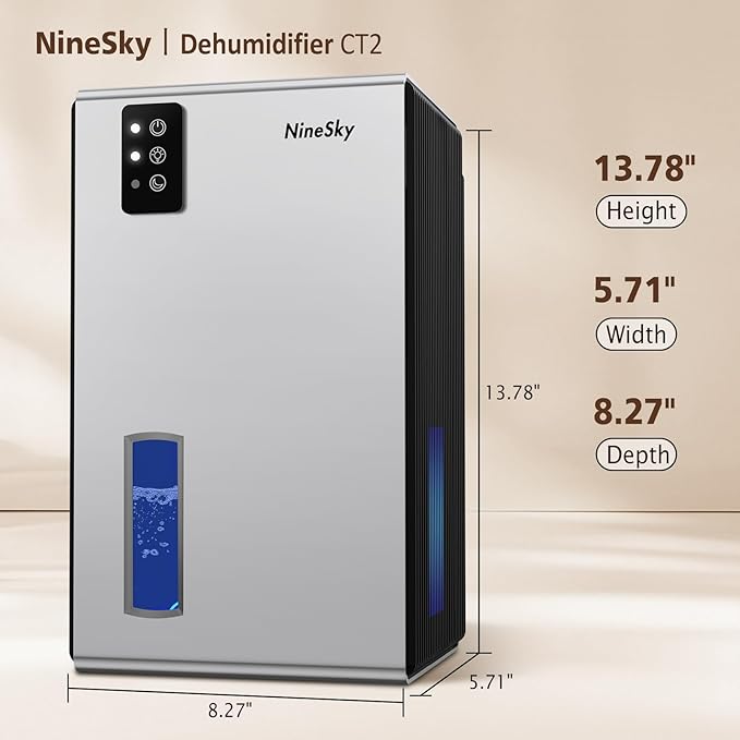 NineSky Dehumidifiers for Home, 95 OZ Water Tank, Dehumidifiers for Bathroom - Image 7