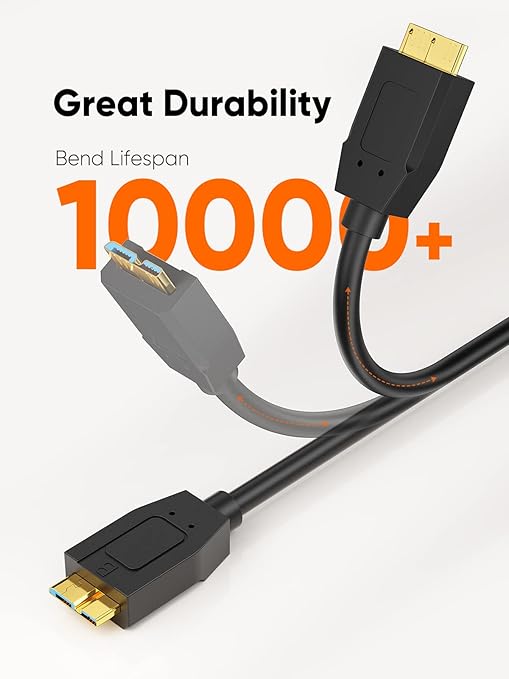 CableCreation 2FT USB C to Micro B Cable, 10Gbps Speed External Hard Drive - Image 4