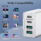 USB C Wall Charger, 40W 4-Port USB C Charger Block, Fast Charging Block Dual - Image 3