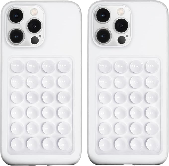 2 Pack Silicone Suction Phone Case Mount, Silicon Adhesive Phone Grip by LvShuLiangPin