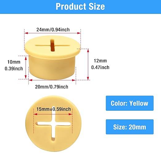 Desk Grommet, 3/4 in 20 mm Silicone Rubber Grommets, Flexible Wall Cord Pass - Image 9